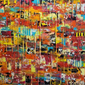 Painting titled "LOST IN A COLORFUL…" by Jean-Humbert Savoldelli, Original Artwork, Acrylic