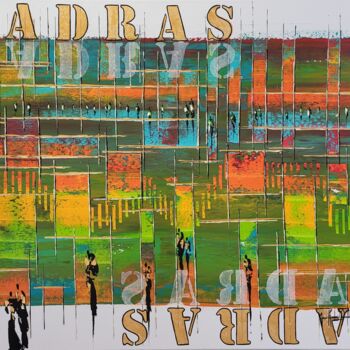 Malerei mit dem Titel "MADRAS" von Jean-Humbert Savoldelli, Original-Kunstwerk, Acryl Auf Keilrahmen aus Holz montiert