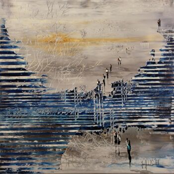 Painting titled "WINTER MOOD" by Jean-Humbert Savoldelli, Original Artwork, Acrylic Mounted on Wood Stretcher frame