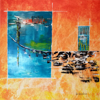 Malerei mit dem Titel "lagune" von Jean-Humbert Savoldelli, Original-Kunstwerk, Acryl