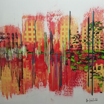Malerei mit dem Titel "le-square" von Jean-Humbert Savoldelli, Original-Kunstwerk, Acryl