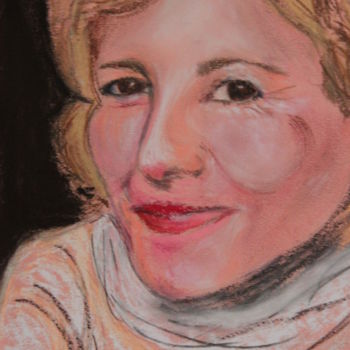 Schilderij getiteld "Claire Chazal" door Jean-Jacques Gastaud, Origineel Kunstwerk