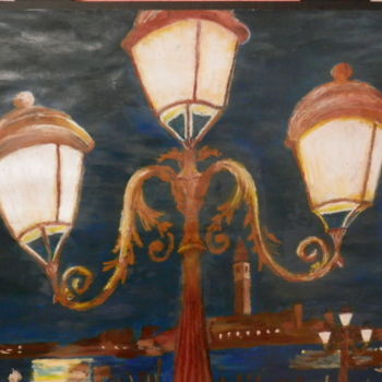 Pintura intitulada "La lagune de Venise…" por Jean-Jacques Gastaud, Obras de arte originais, Acrílico