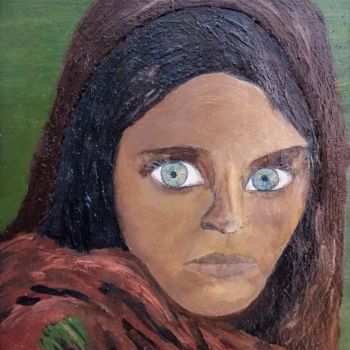 Peinture intitulée "Jeune Afghane" par Jean-Jacques Gastaud, Œuvre d'art originale, Huile