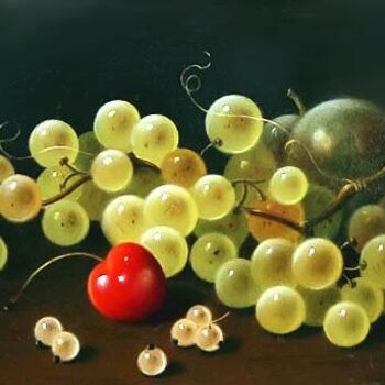 Pintura titulada "Raisins" por Jean-Jacques Hauser, Obra de arte original