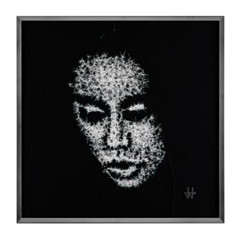 Sculpture titled "Portrait Inconnue5" by Jean-Jacques Joujon (JimaJine), Original Artwork, Glass Mounted on Aluminium