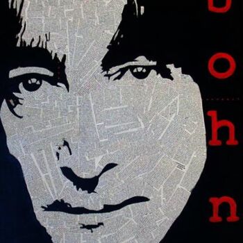 Peinture intitulée "John Lennon" par Jean-Jacques Mazzella, Œuvre d'art originale, Huile
