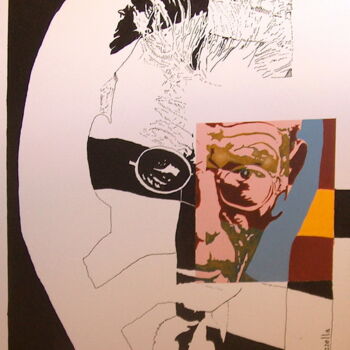 Peinture intitulée "samuel Beckett" par Jean-Jacques Mazzella, Œuvre d'art originale, Huile