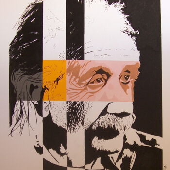 Peinture intitulée "Einstein" par Jean-Jacques Mazzella, Œuvre d'art originale, Huile