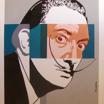 Peinture intitulée "salvador Dali" par Jean-Jacques Mazzella, Œuvre d'art originale, Huile