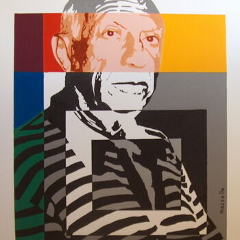 Peinture intitulée "Picasso" par Jean-Jacques Mazzella, Œuvre d'art originale, Huile