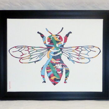 Картина под названием "abeille  perfide" - Jean-Jacques Mazzella, Подлинное произведение искусства, Масло