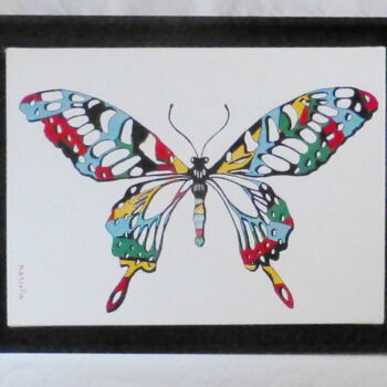 Pittura intitolato "papillonus mysticus" da Jean-Jacques Mazzella, Opera d'arte originale, Olio