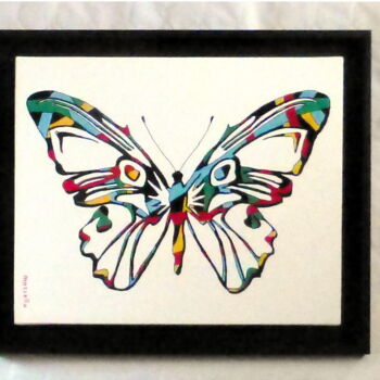 Pintura intitulada "papillonus vulgarus" por Jean-Jacques Mazzella, Obras de arte originais, Óleo