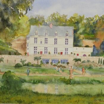 "Chateau Gaillard" başlıklı Tablo Jean Juillard tarafından, Orijinal sanat, Suluboya