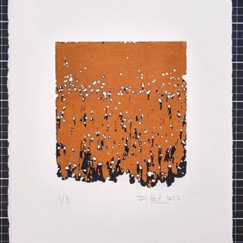 Gravures & estampes intitulée "Piqûres, corrosion…" par Jean Kittel, Œuvre d'art originale, Eau-forte