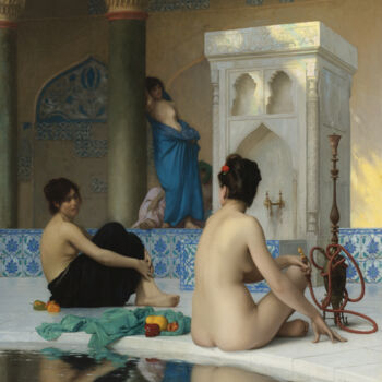 "Après le bain" başlıklı Tablo Jean-Léon Gérôme tarafından, Orijinal sanat, Petrol