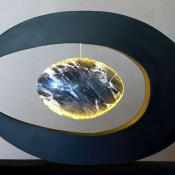 Skulptur mit dem Titel "Météorite marbre "p…" von Jean Lepreux, Original-Kunstwerk, Stein