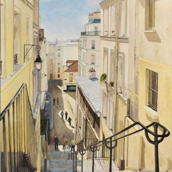 제목이 "Montmartre, rue Dre…"인 미술작품 Jean-Louis Barthelemy로, 원작, 아크릴