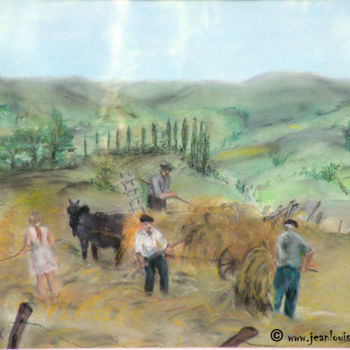 Zeichnungen mit dem Titel "Pastel (13)" von Jean-Louis Berthod, Original-Kunstwerk, Pastell