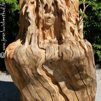 Skulptur mit dem Titel "La Rivière" von Jean-Louis Berthod, Original-Kunstwerk, Holz