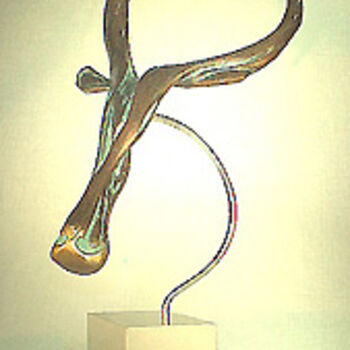 Scultura intitolato "TAUREAU LYRE" da Jean Louis Bonnet, Opera d'arte originale