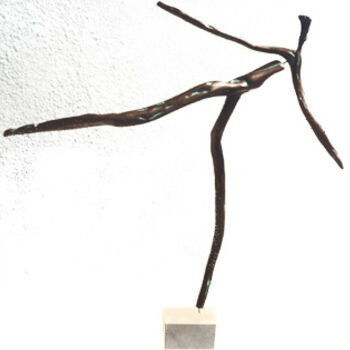 Escultura titulada "L'homme pressé" por Jean Louis Bonnet, Obra de arte original