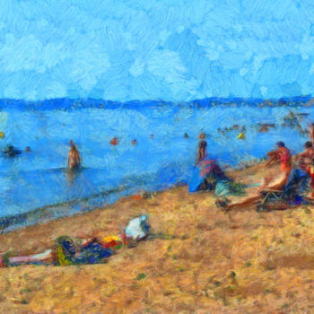 Photography titled "À la plage - 3" by Jean-Louis Bouzou, Original Artwork, Digital Photography