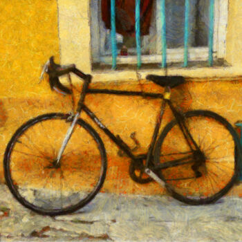 Fotografie getiteld "Le vélo" door Jean-Louis Bouzou, Origineel Kunstwerk, Digitale fotografie