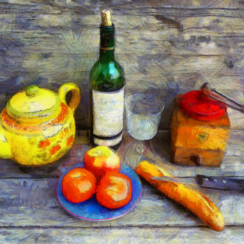 Photography titled "Nature Morte au mou…" by Jean-Louis Bouzou, Original Artwork, Manipulated Photography