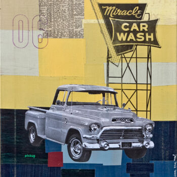 Collages titled "vintage highways #06" by Jean-Louis Conti, Original Artwork, Collages