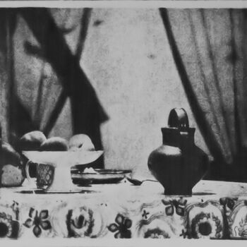 Fotografie getiteld "" A table "" door Jean Louis Giudicelli, Origineel Kunstwerk, Film fotografie