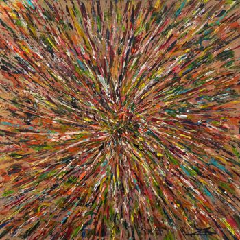 Malerei mit dem Titel "Explosion de couleu…" von Jean Louis Lacoste, Original-Kunstwerk, Acryl