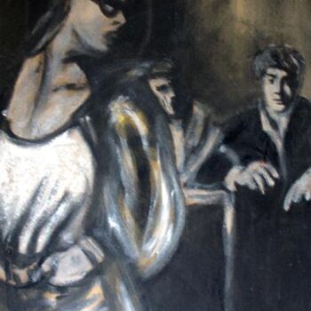 Malarstwo zatytułowany „bar de nuit” autorstwa Jean Louis Renaudin, Oryginalna praca, Olej