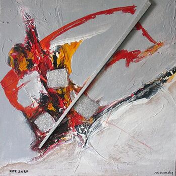 Картина под названием "kite surf" - Jean Louis Renaudin, Подлинное произведение искусства, Масло