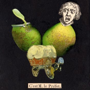 Collages titled "6. C'est Mr le Préf…" by Jean-Louis Rivière, Original Artwork