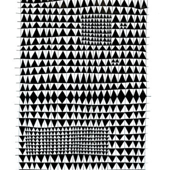 Dessin intitulée "triangle-noir-3" par Jean-Louis Rivière, Œuvre d'art originale, Crayon
