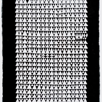 Dessin intitulée "triangle-noir-1bis" par Jean-Louis Rivière, Œuvre d'art originale, Graphite