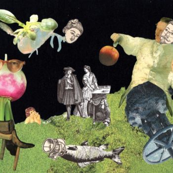 Collages titled "21. Le jardin d'Eden" by Jean-Louis Rivière, Original Artwork