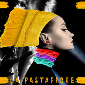 Arte digitale intitolato "La Pastafiore" da Jean-Louis Soccoja, Opera d'arte originale, Fotomontaggio