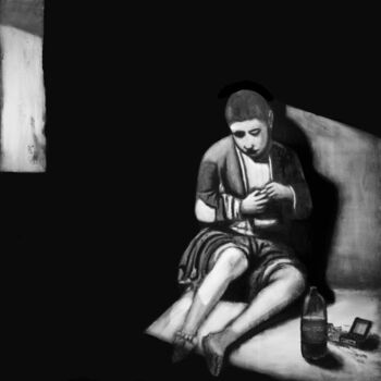 Peinture intitulée "Miséria" par Jean-Luc Blanchet, Œuvre d'art originale, Laque