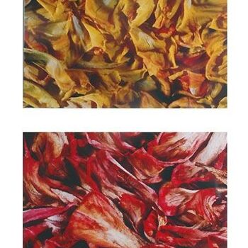 Цифровое искусство под названием "Tulipes jaunes & ro…" - Jean-Luc Bohin, Подлинное произведение искусства