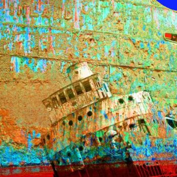 Photographie intitulée "greece cargo wreck56" par Jean-Luc Bohin, Œuvre d'art originale