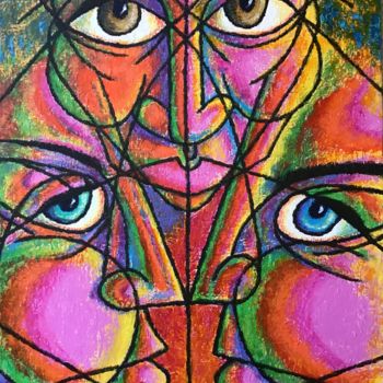 Painting titled "La triplette" by Jean-Luc Coulaud, Original Artwork, Acrylic