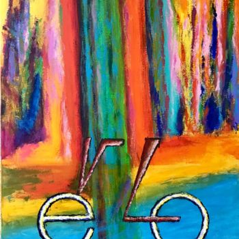 Painting titled "Le velo" by Jean-Luc Coulaud, Original Artwork, Acrylic