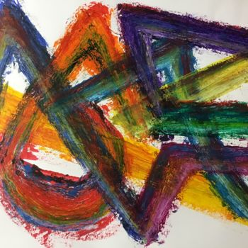 Painting titled "Abstraction1" by Jean-Luc Coulaud, Original Artwork, Acrylic