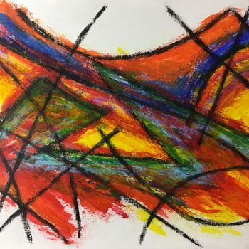 Painting titled "Abstraction 8" by Jean-Luc Coulaud, Original Artwork, Acrylic