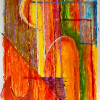 Картина под названием "Figure abstraite" - Jean-Luc Coulaud, Подлинное произведение искусства, Акрил