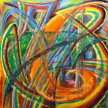 Painting titled "Compositon4" by Jean-Luc Coulaud, Original Artwork, Oil