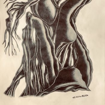 Dibujo titulada "Étude arbrologique…" por Jean-Luc Coulaud, Obra de arte original, Lápiz